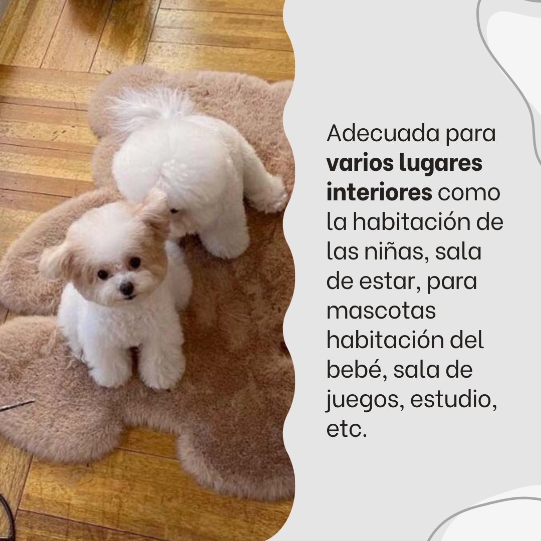 Vista 7 de ALFOMBRA PELUCHE SUAVE EN FORMA DE OSO - COLOR: ROSA